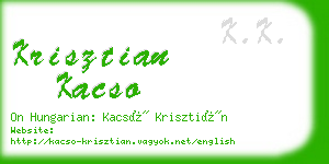 krisztian kacso business card